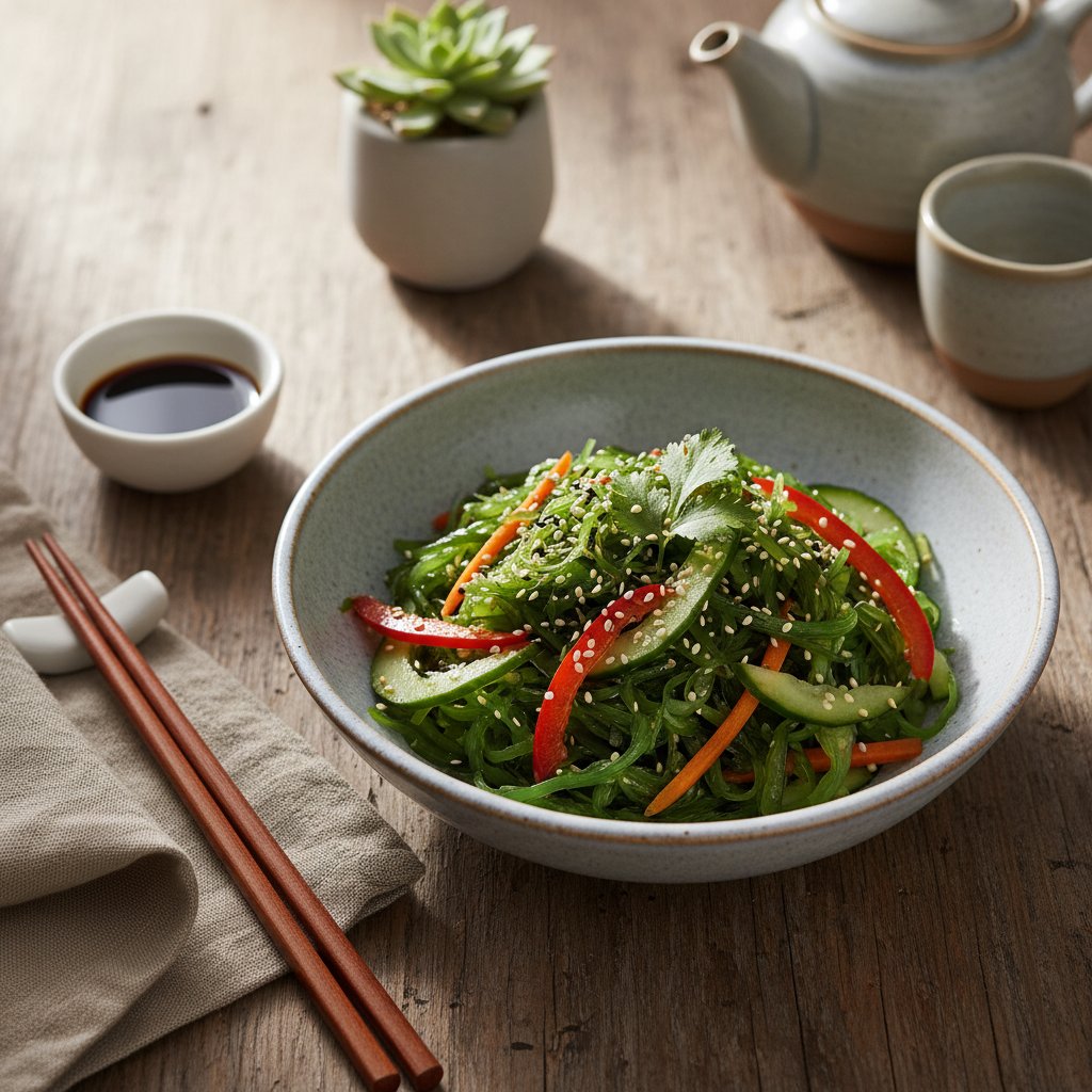 Healthy Japanese Wakame Seaweed Salad