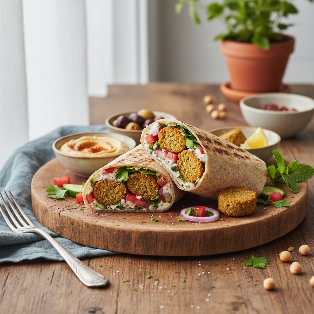 Hearty Mediterranean Falafel Wrap
