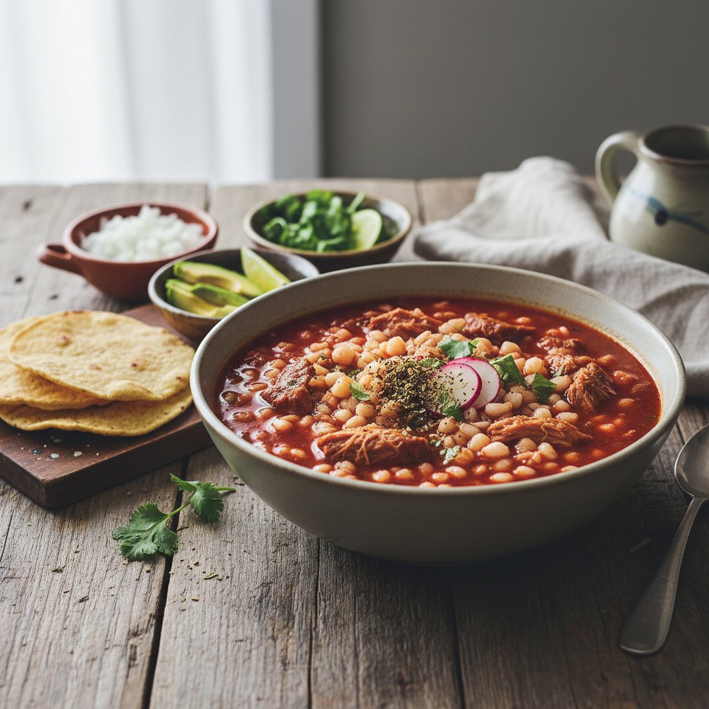 Hearty Mexican Pozole Stew with Hominy