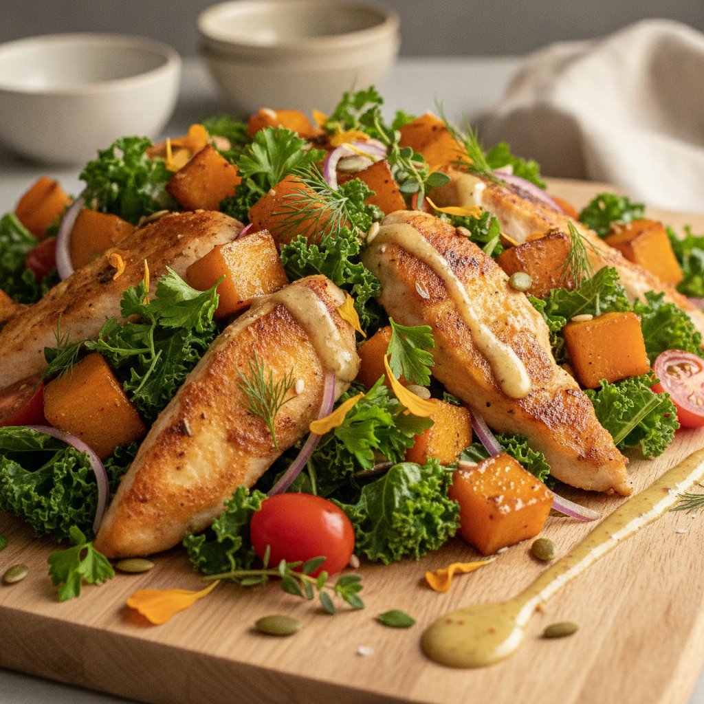 Herbed Chicken & Squash Salad