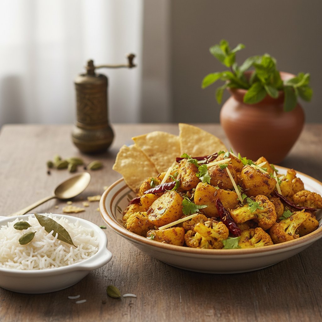 Indian Aloo Gobi with Spiced Potatoes and Cauliflower