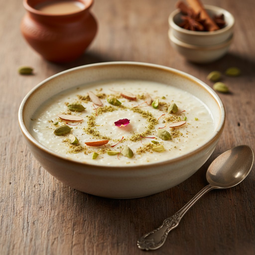 Indian Cardamom Infused Rice Pudding