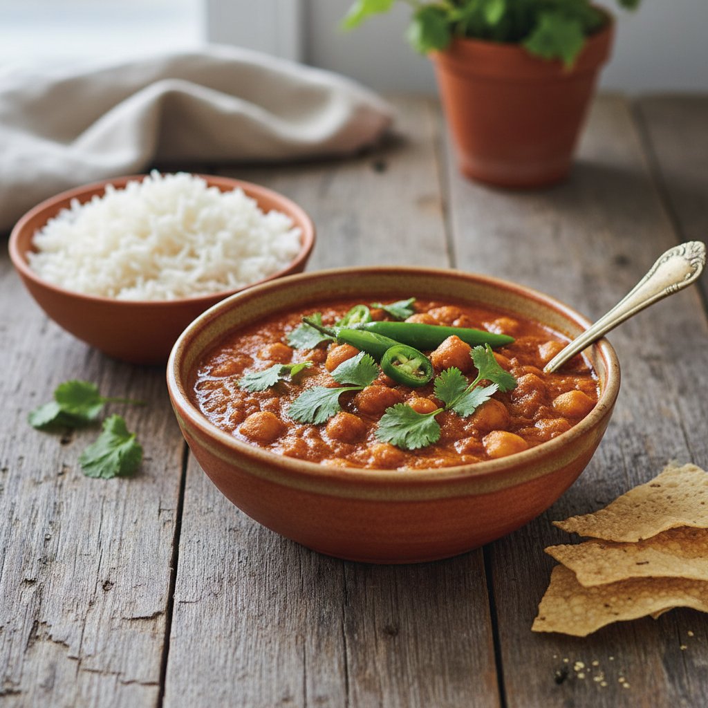 Indian Chana Masala with Cilantro
