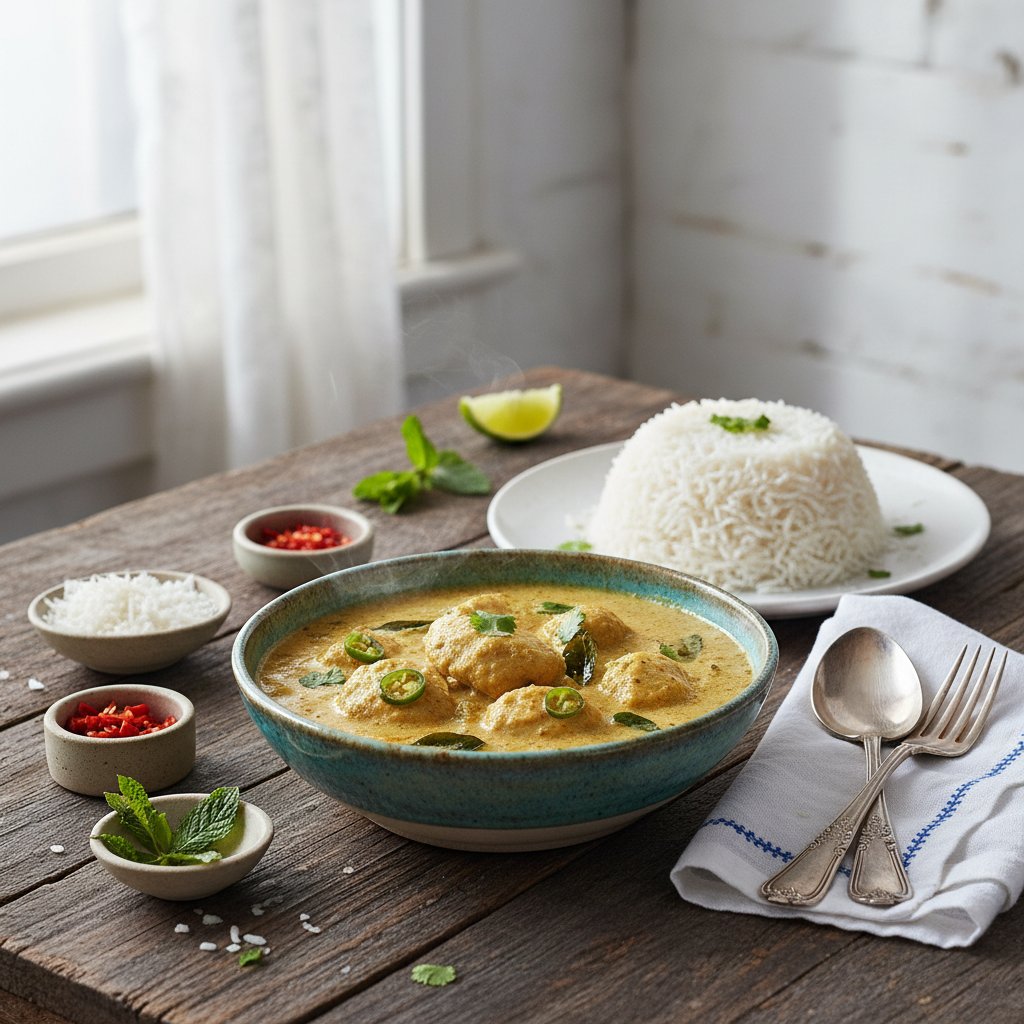 Indian Coconut Chicken Curry with Basmati Rice