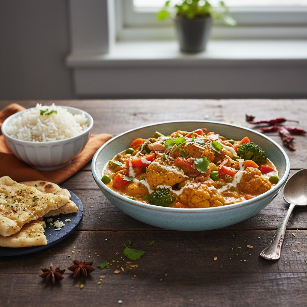 Indian Korma with Mixed Vegetables
