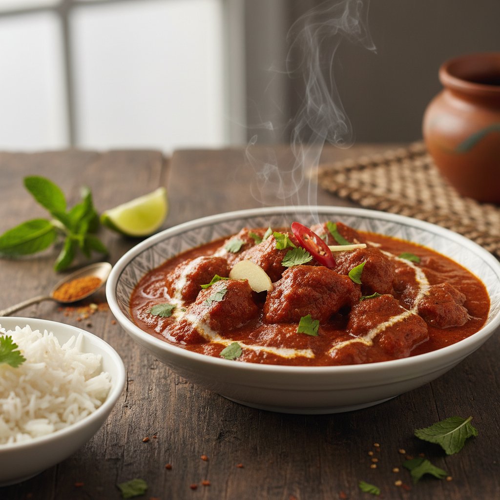 Indian Lamb Vindaloo with Spicy Curry