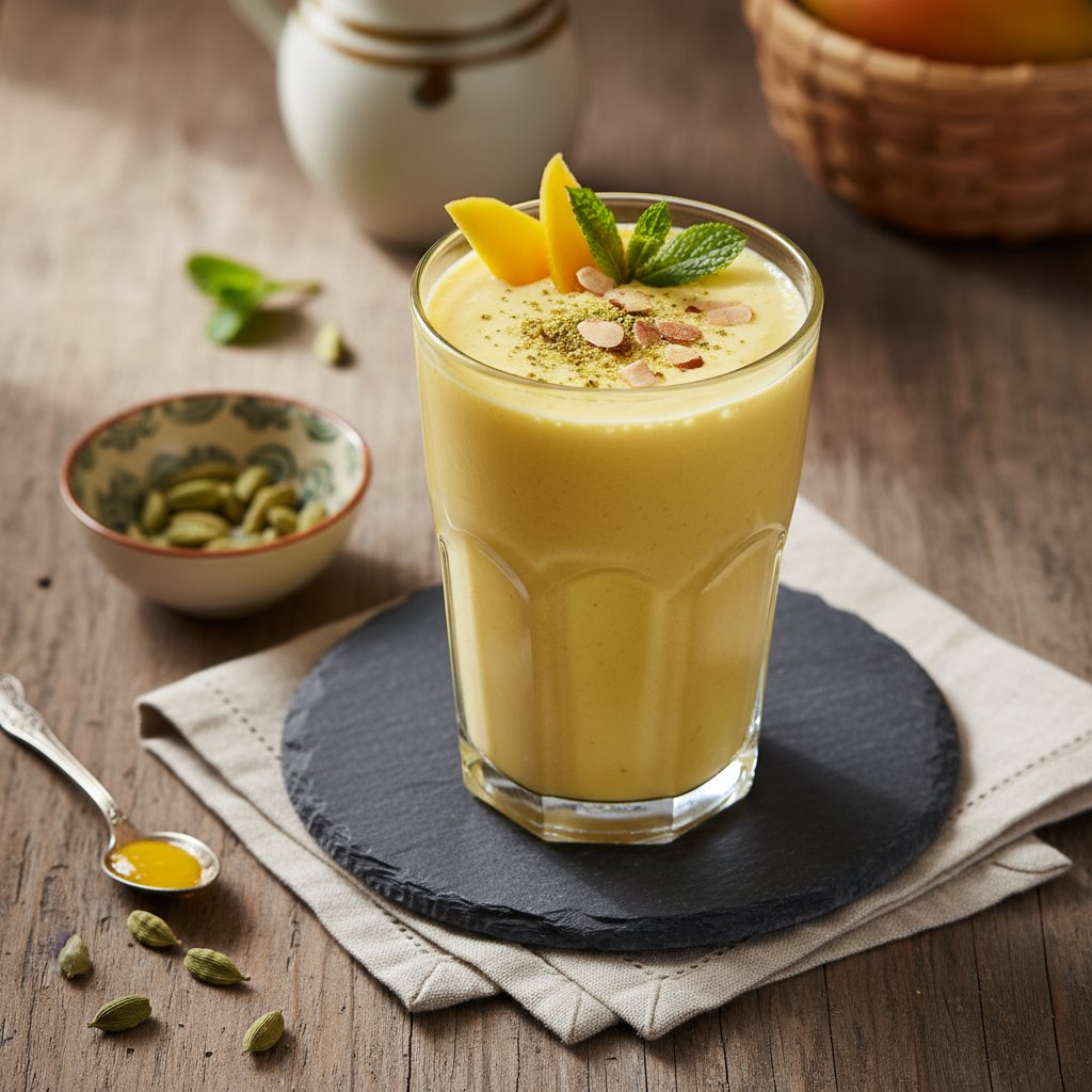 Indian Mango Lassi with Cardamom