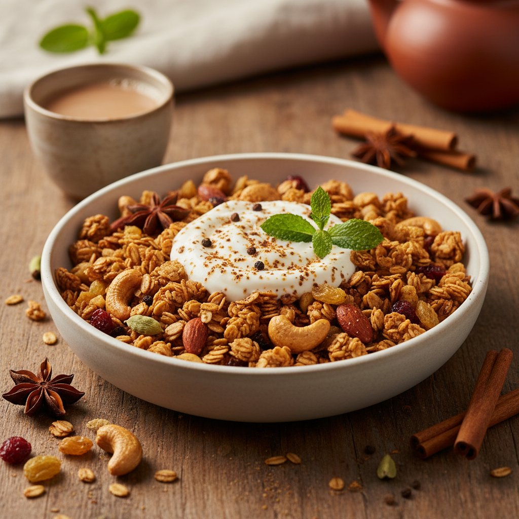 Indian Masala Chai Spiced Granola