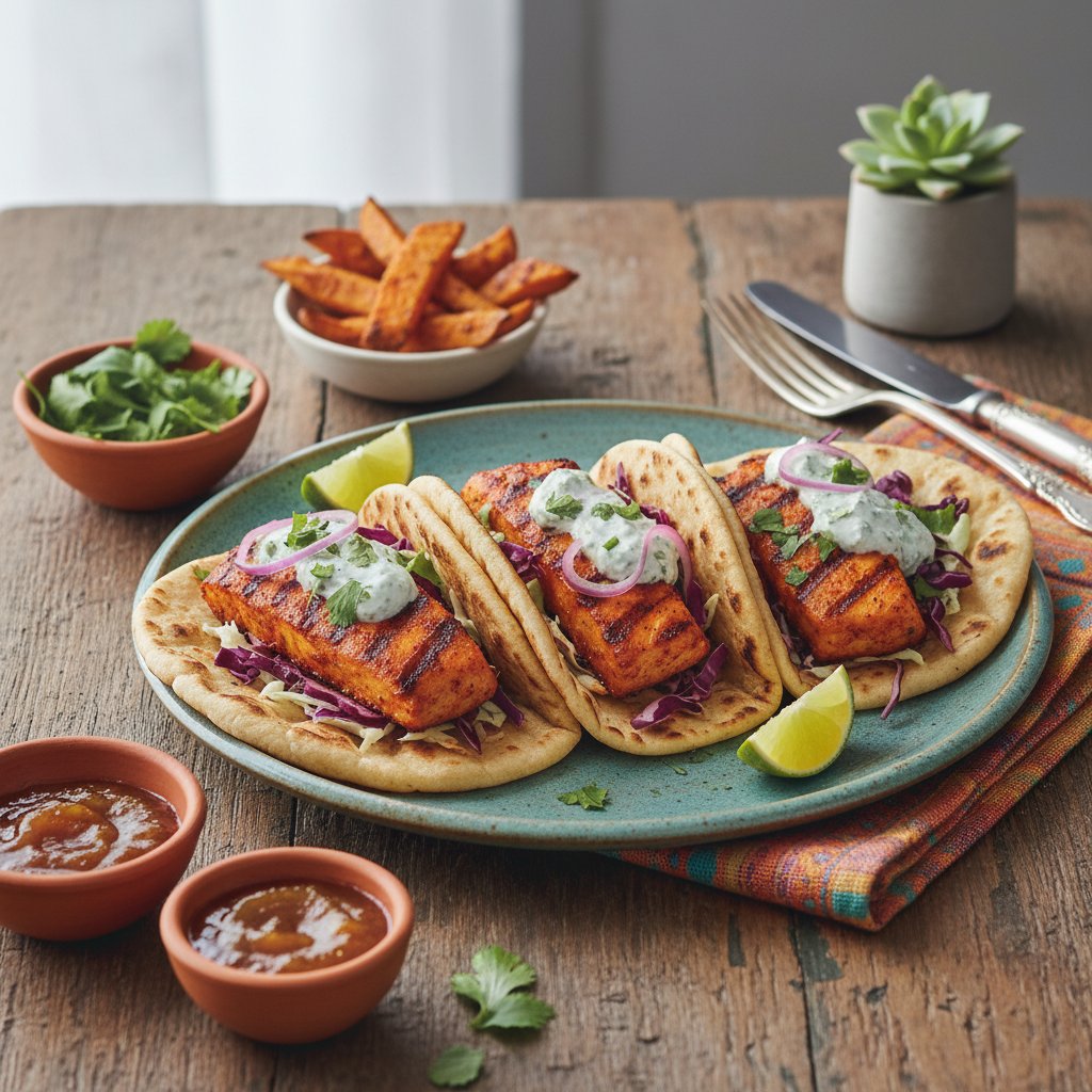 Indian Tandoori Fish Tacos