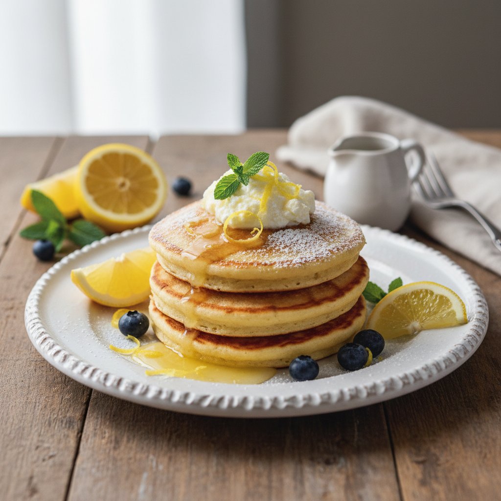 Italian Amalfi Lemon Ricotta Pancakes