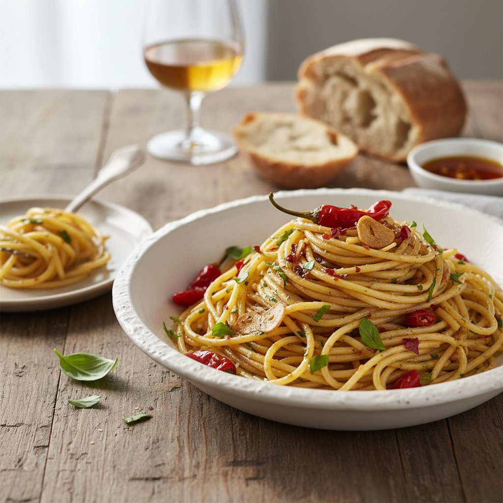 Italian Calabrian Chili and Garlic Spaghetti