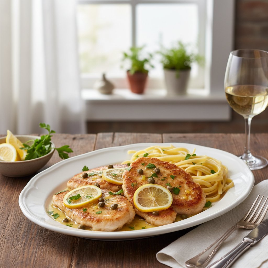 Italian Chicken Piccata with Lemon Butter Sauce