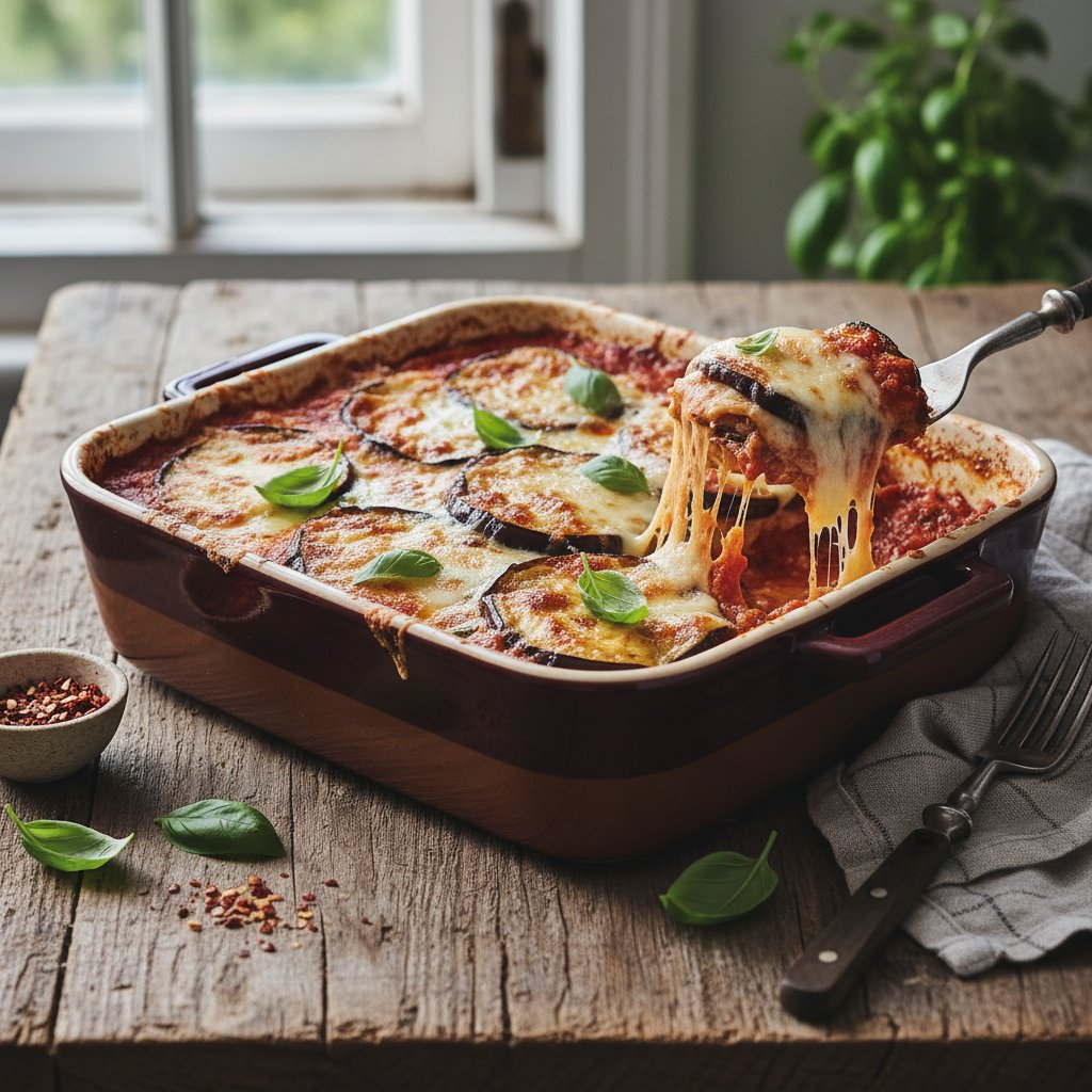 Italian Eggplant Parmigiana with Mozzarella