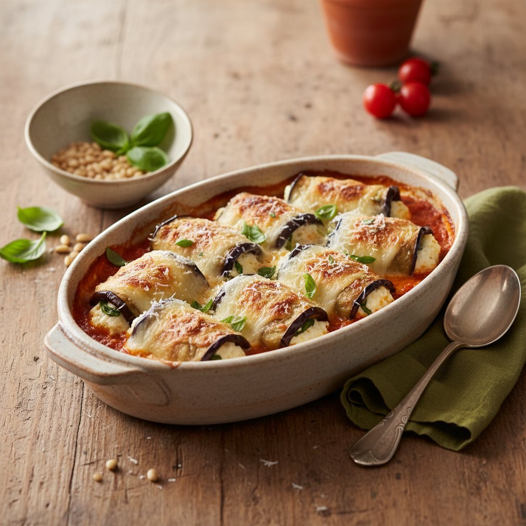 Italian Eggplant Rollatini with Mozzarella