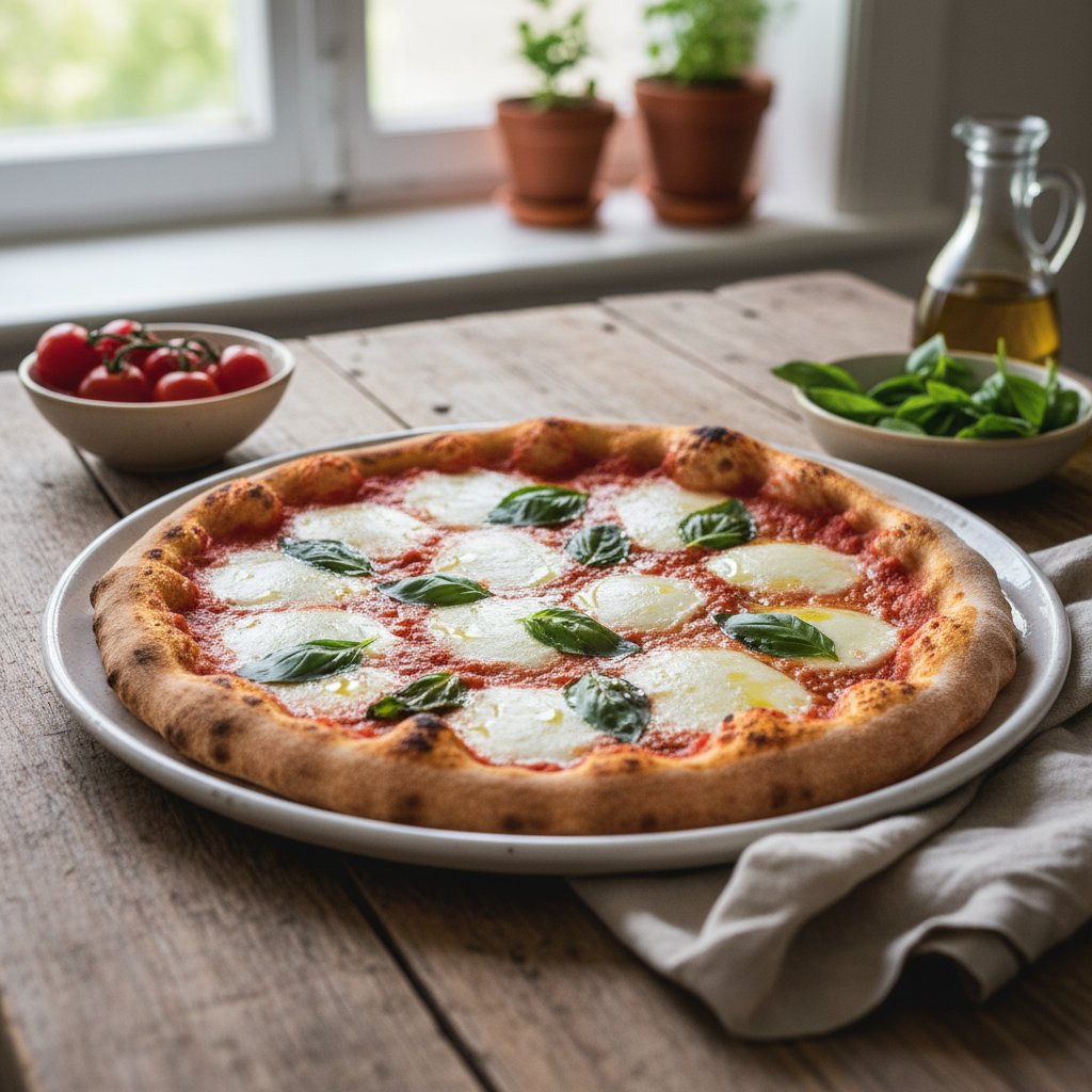 Italian Margherita Pizza with Fresh Mozzarella