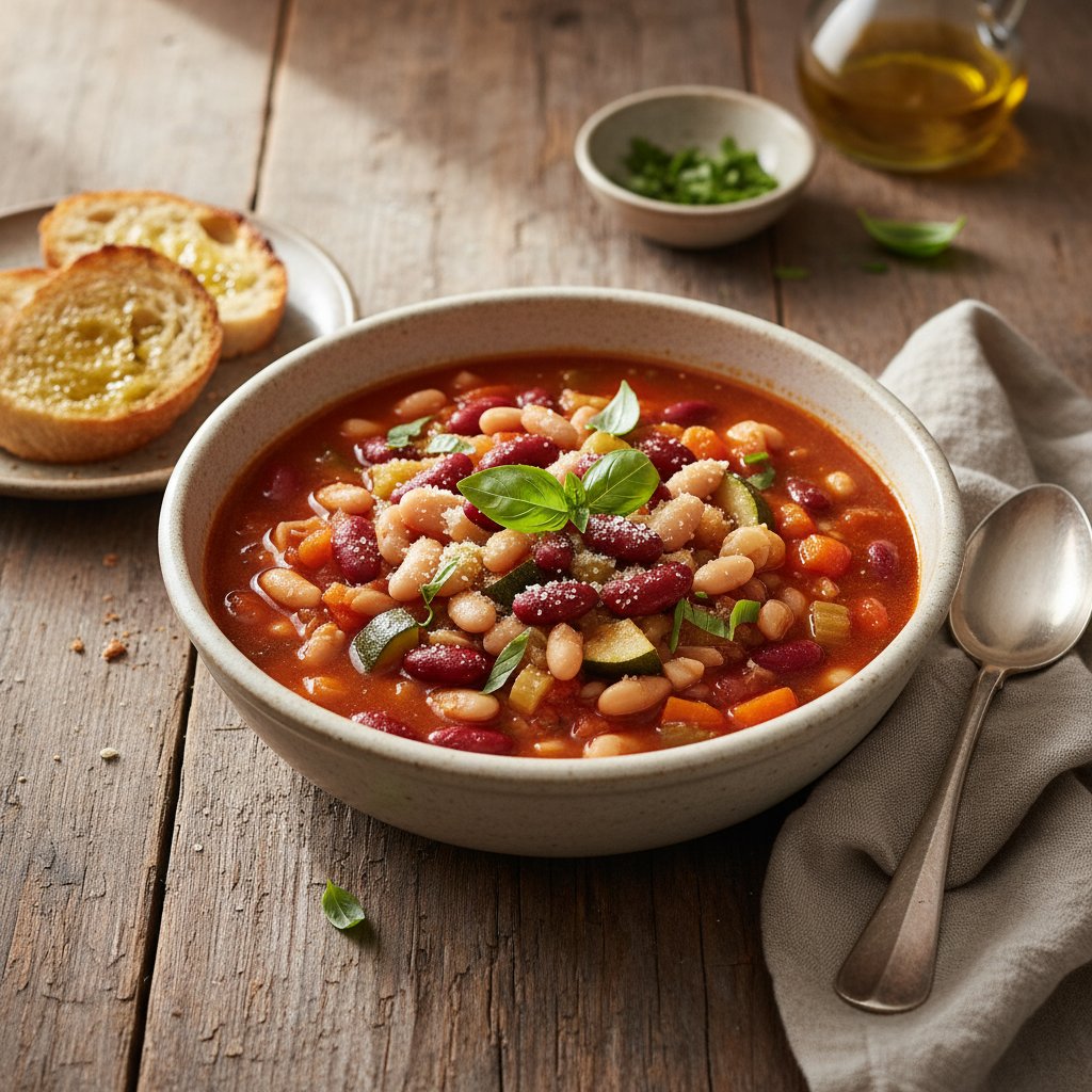 Italian Minestrone Soup with Beans