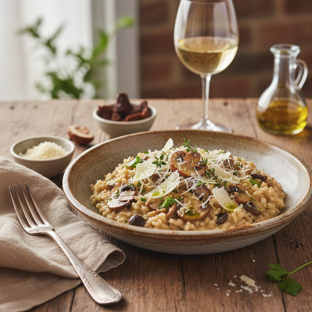 Italian Mushroom Risotto with Parmesan