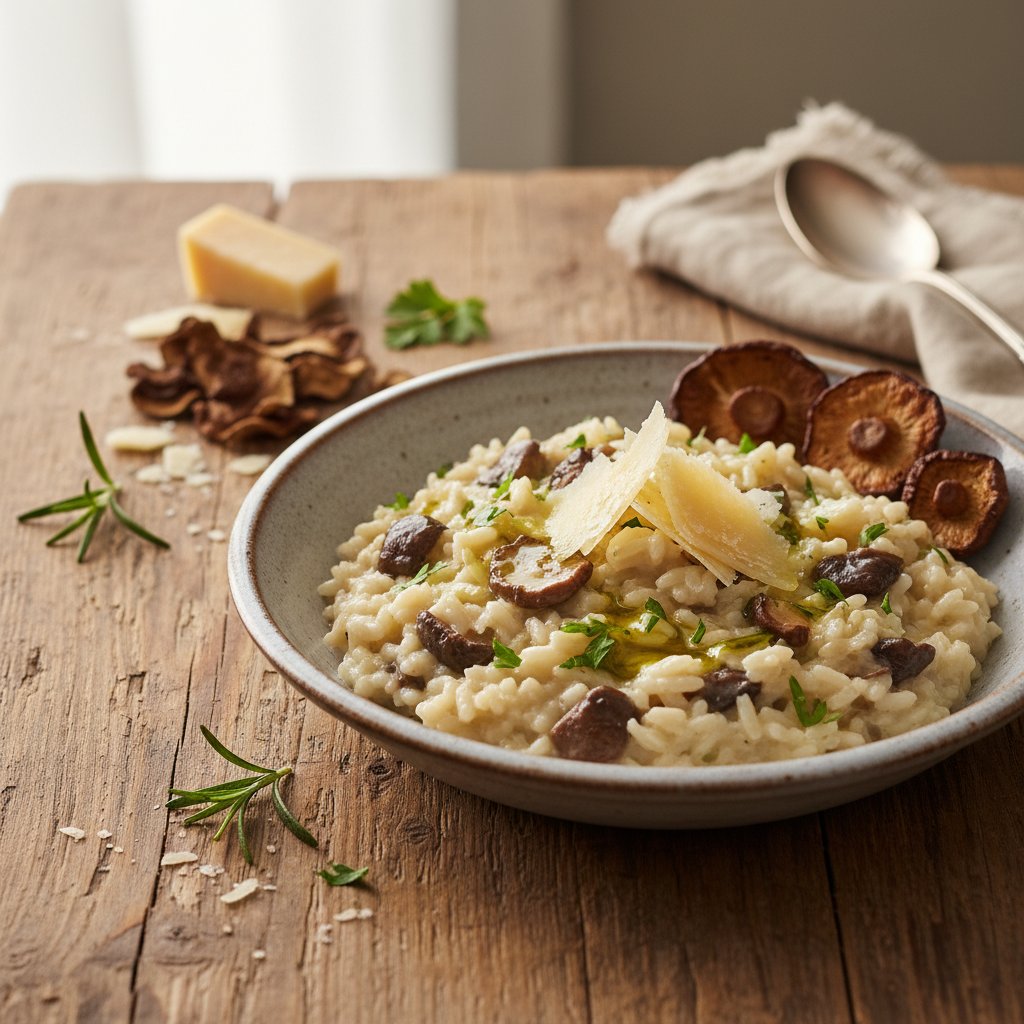 Italian Porcini Mushroom Risotto with Parmesan