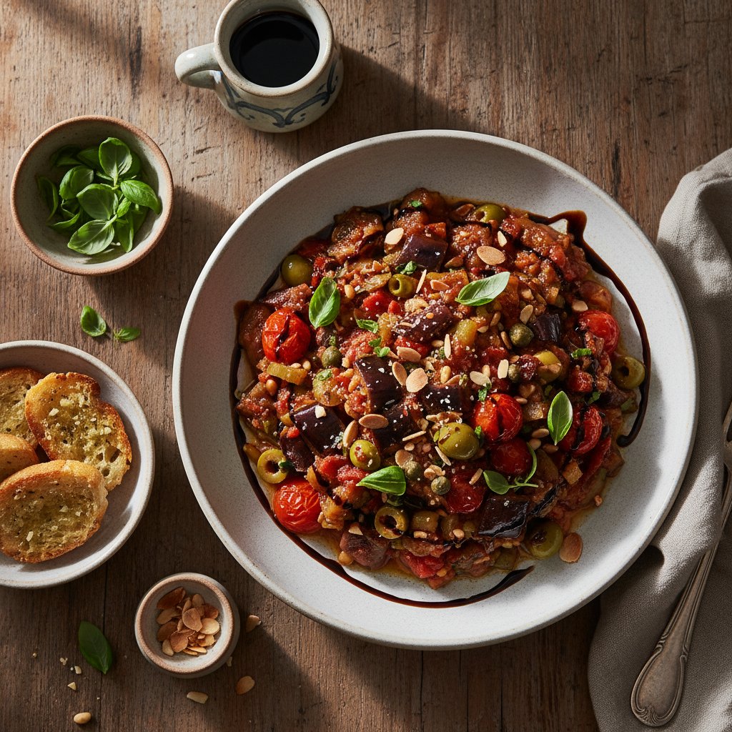 Italian Sicilian Caponata with Balsamic Vinegar