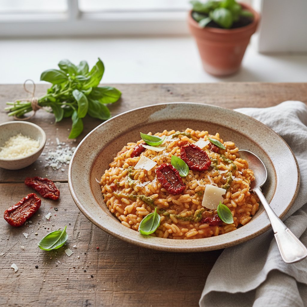 Italian Sun-Dried Tomato and Basil Risotto