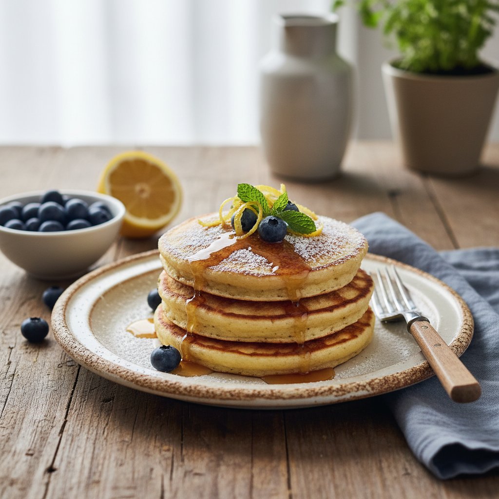 Italian Zesty Lemon Ricotta Pancakes