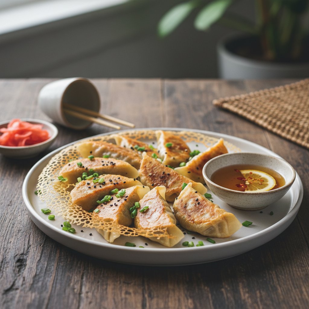 Japanese Gyoza Dumplings with Ponzu Sauce