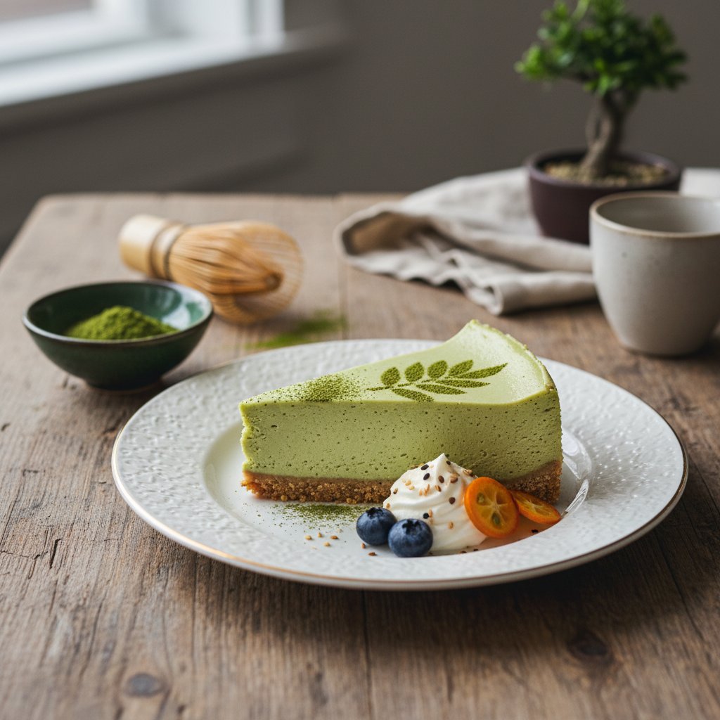 Japanese Matcha Green Tea Cheesecake
