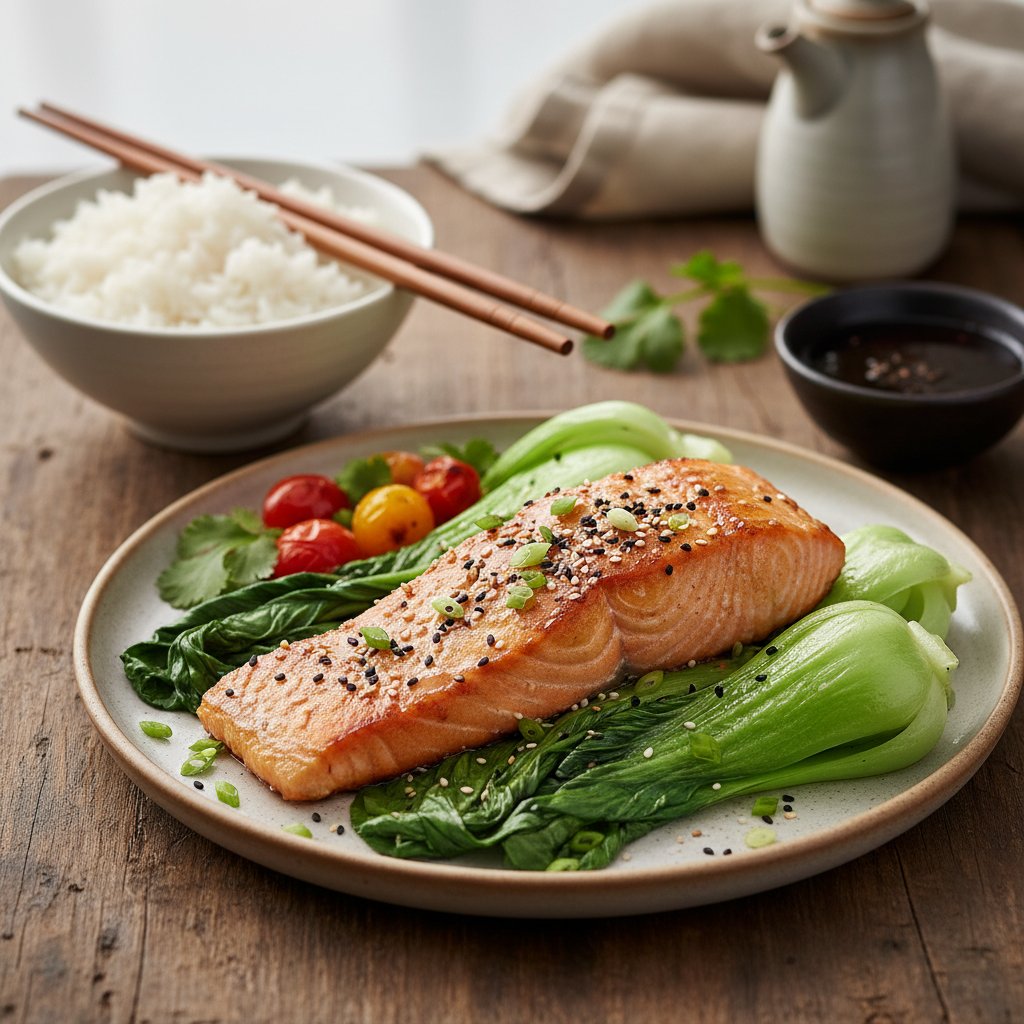 Japanese Miso Salmon with Bok Choy