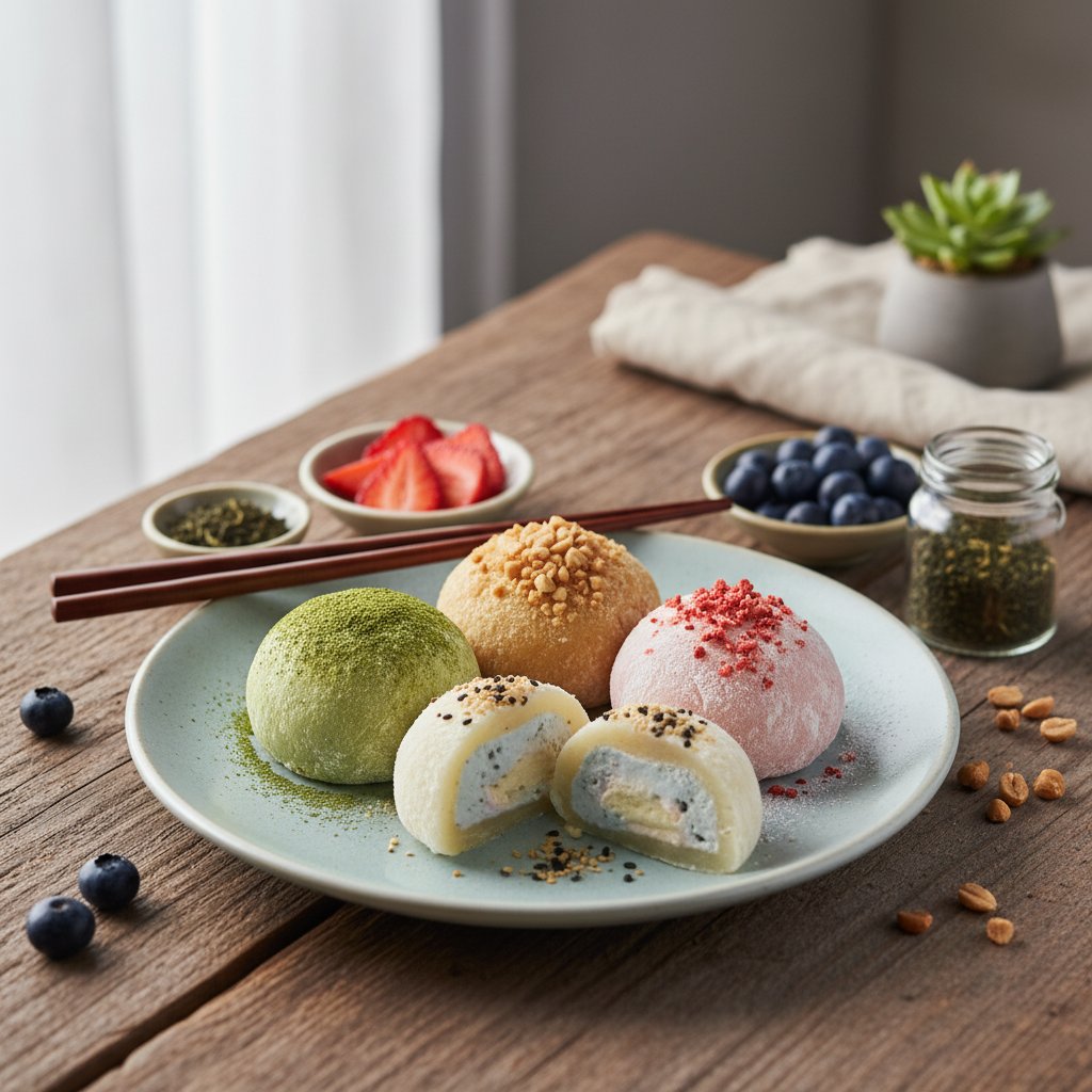 Japanese Mochi Ice Cream with Assorted Flavors