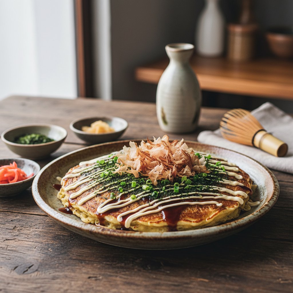 Japanese Okonomiyaki Savory Pancakes