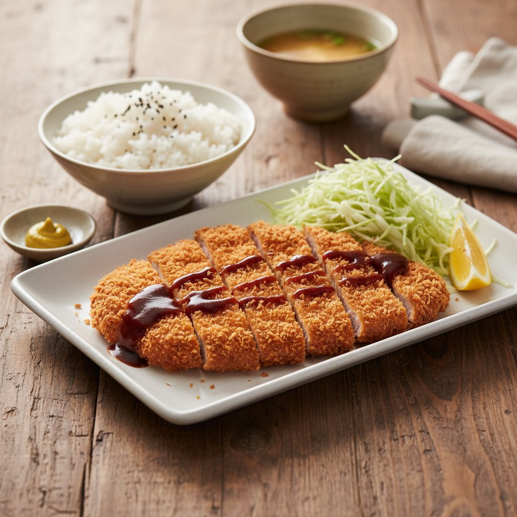 Japanese Pork Tonkatsu with Rice