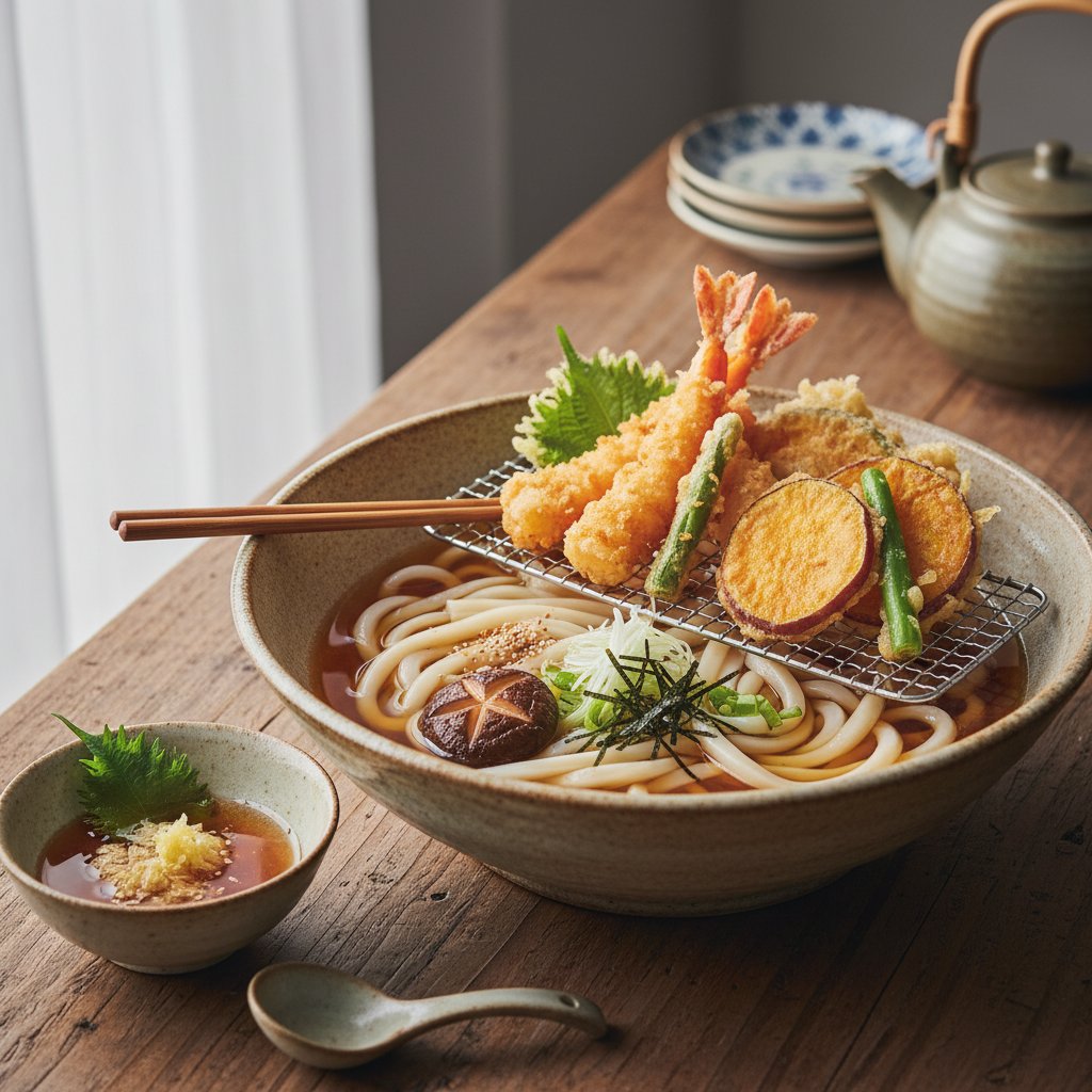 Japanese Udon Noodles with Tempura