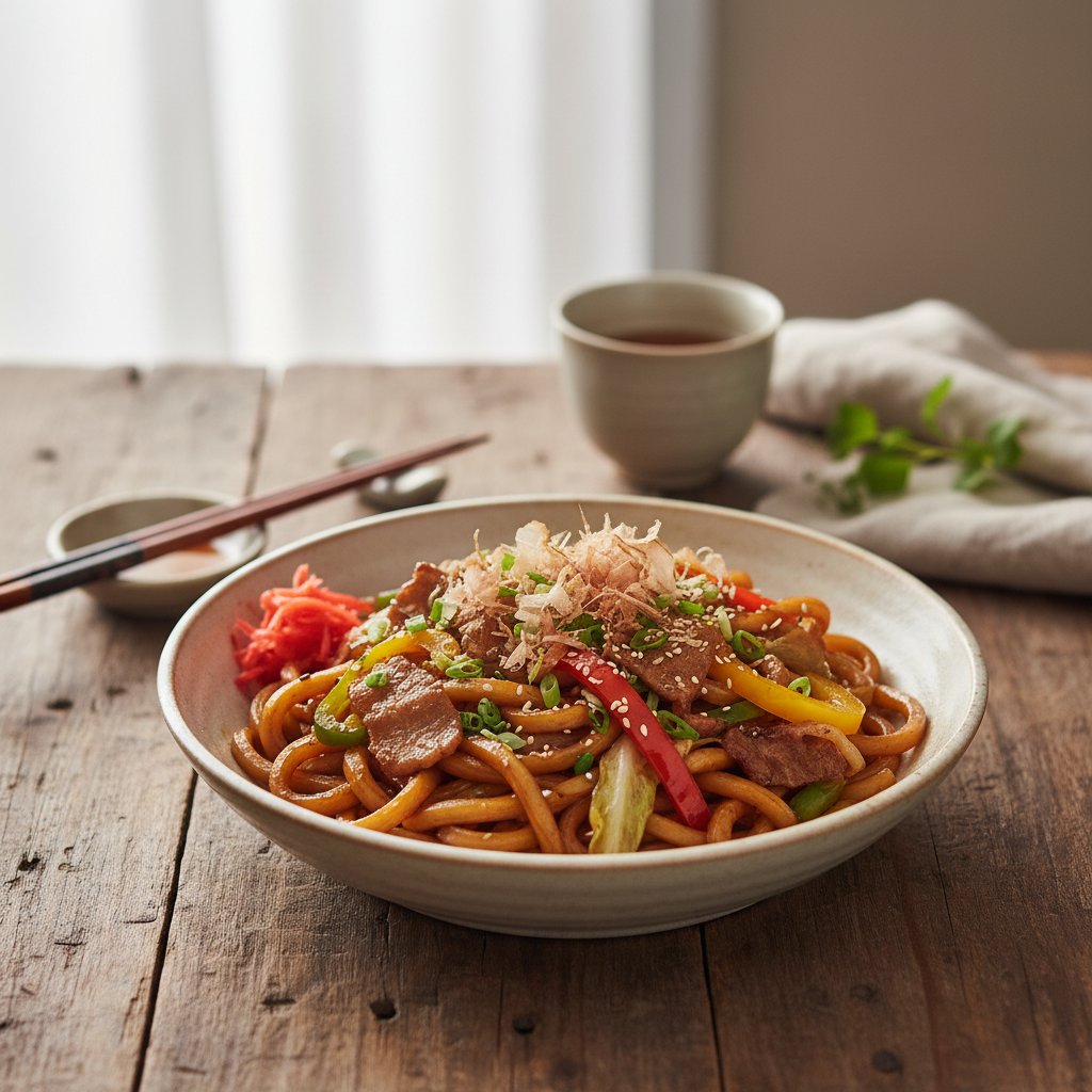 Japanese Yaki Udon Noodles