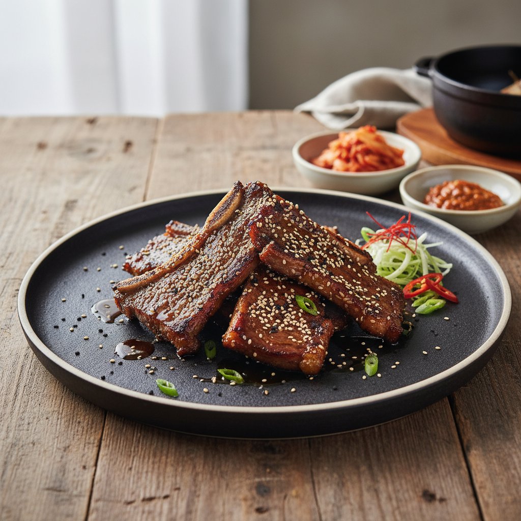 Korean BBQ Short Ribs with Sesame Seeds