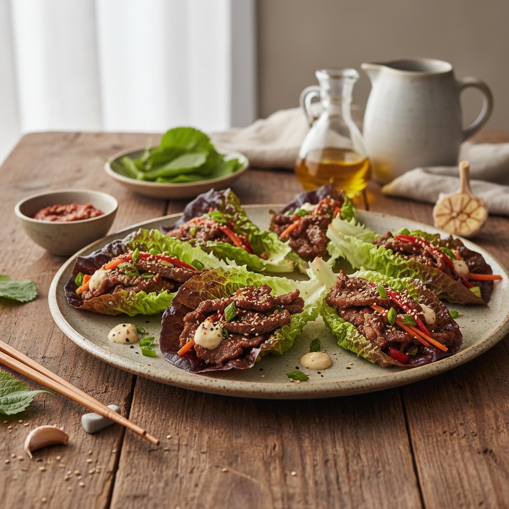 Korean Beef Bulgogi Lettuce Wraps