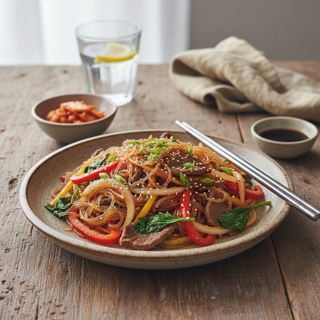 Korean Japchae Glass Noodle Stir-Fry