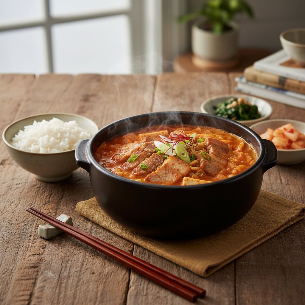 Korean Kimchi Jjigae with Pork Belly