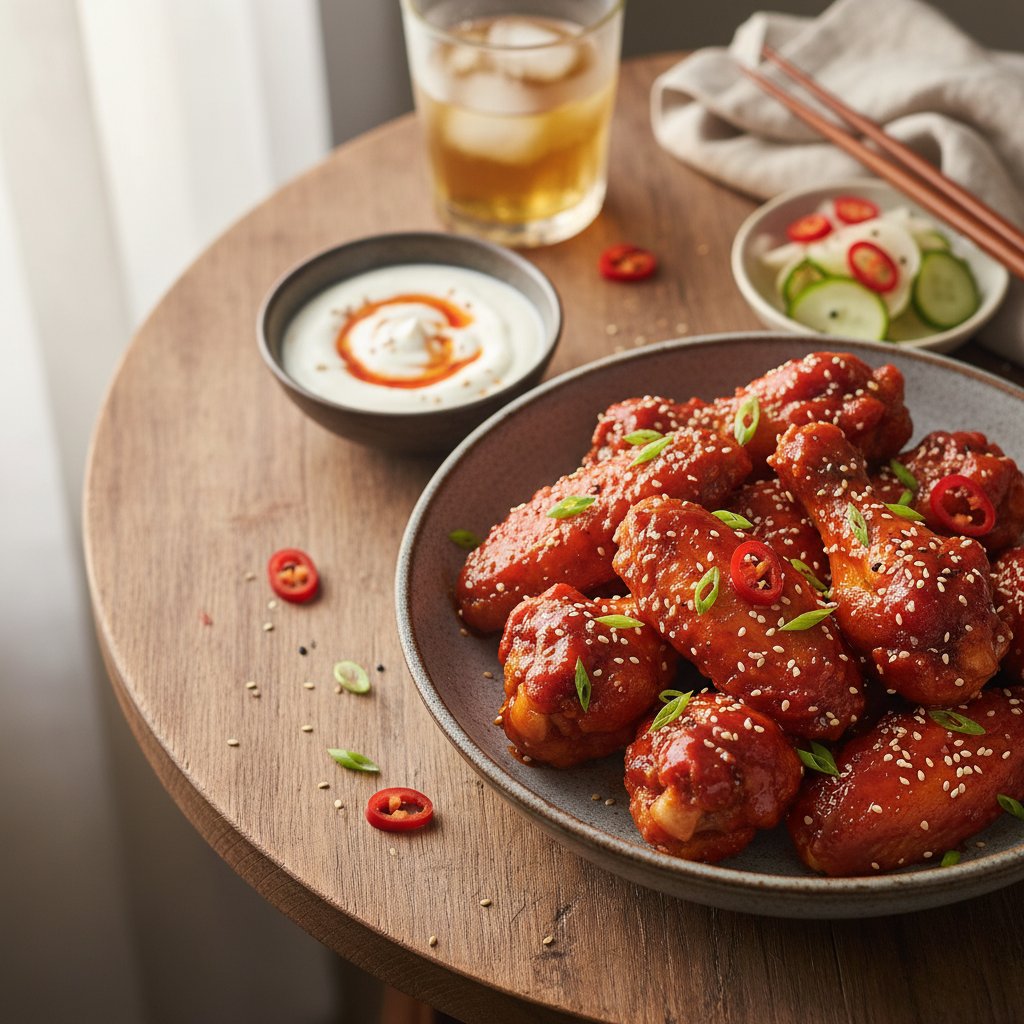 Korean Spicy Gochujang Chicken Wings