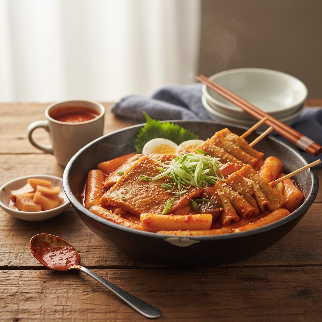 Korean Spicy Rice Cakes with Fish Cakes