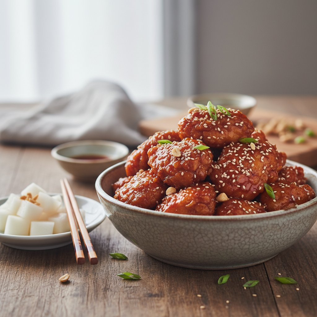 Korean Sweet and Spicy Korean Fried Chicken