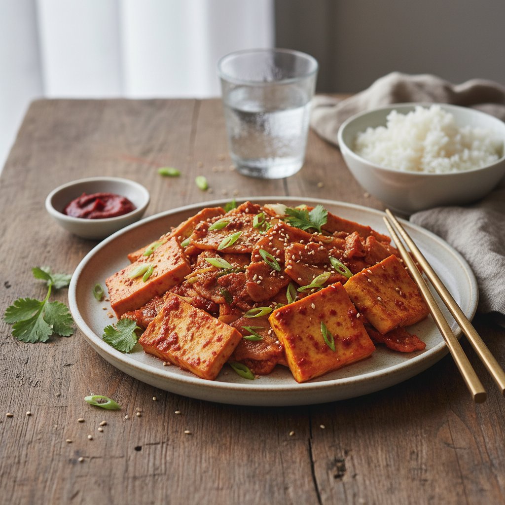 Korean Tofu Kimchi Stir-Fry