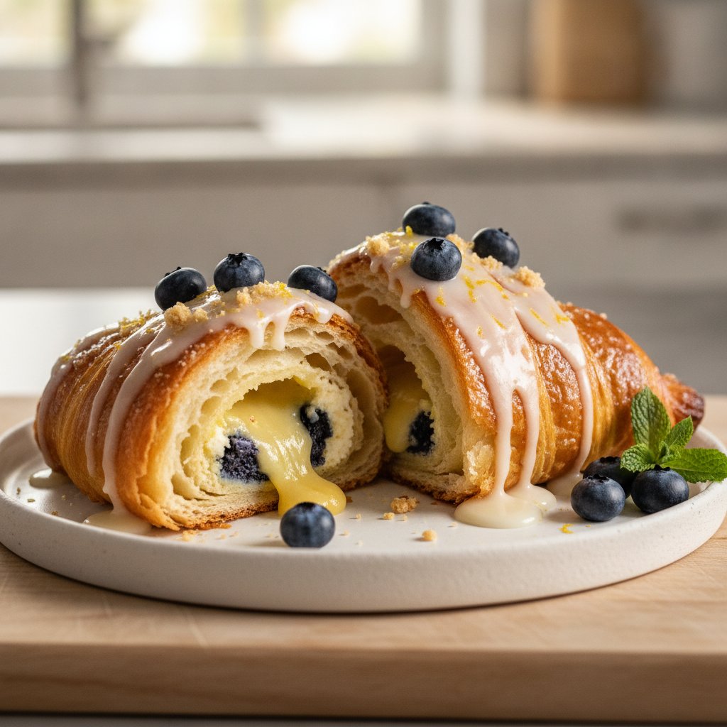 Lemon Blueberry Cookie Croissant Supreme