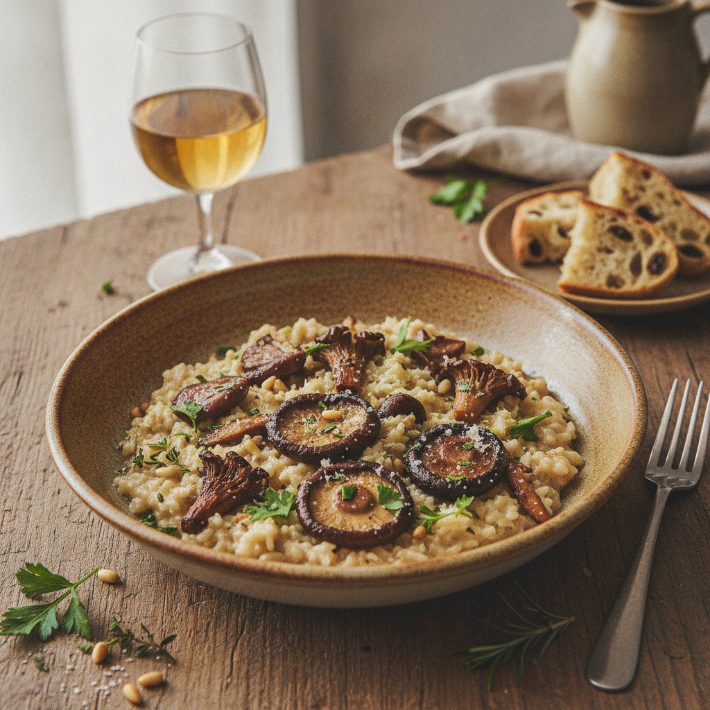 Luxurious Herb-Roasted Mushroom Risotto