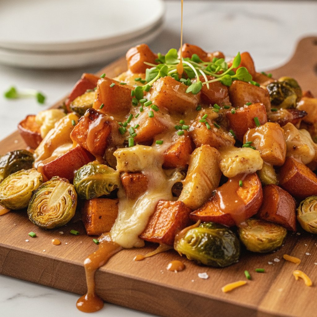 Maple-Mustard Glazed Autumn Harvest Sheet-Pan Hash