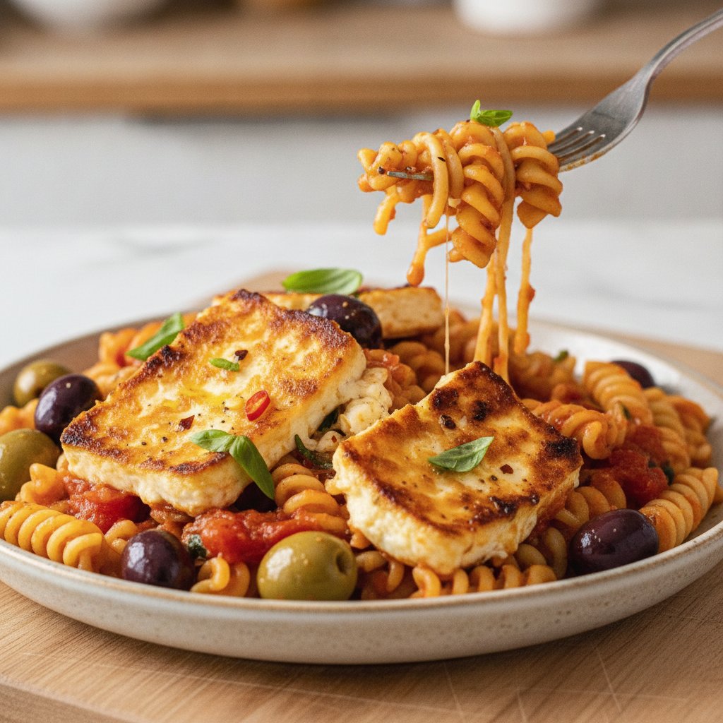 Mediterranean Baked Feta and Olive Pasta