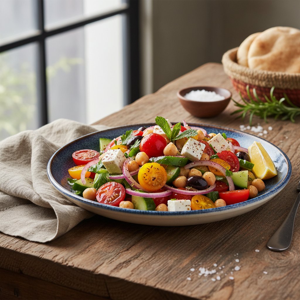 Mediterranean Chickpea and Tomato Salad