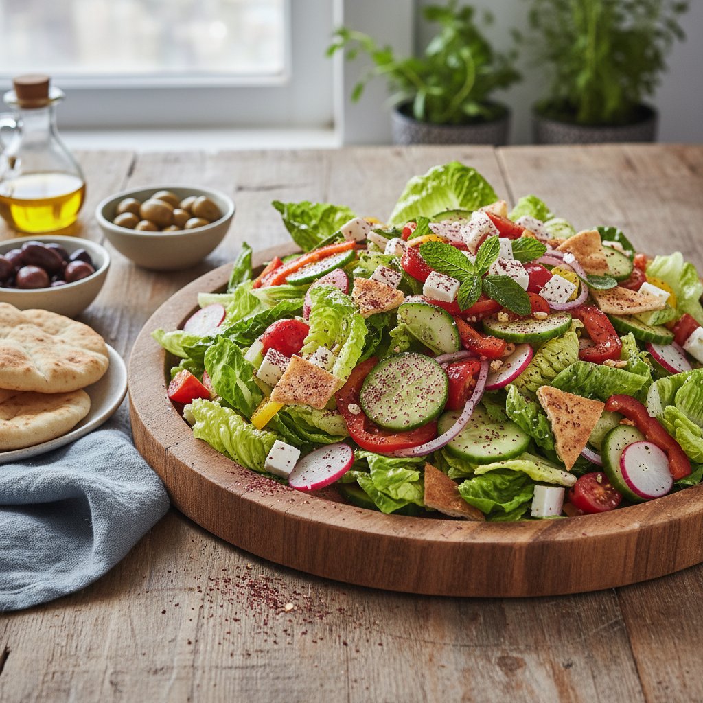 Mediterranean Fattoush Salad with Sumac