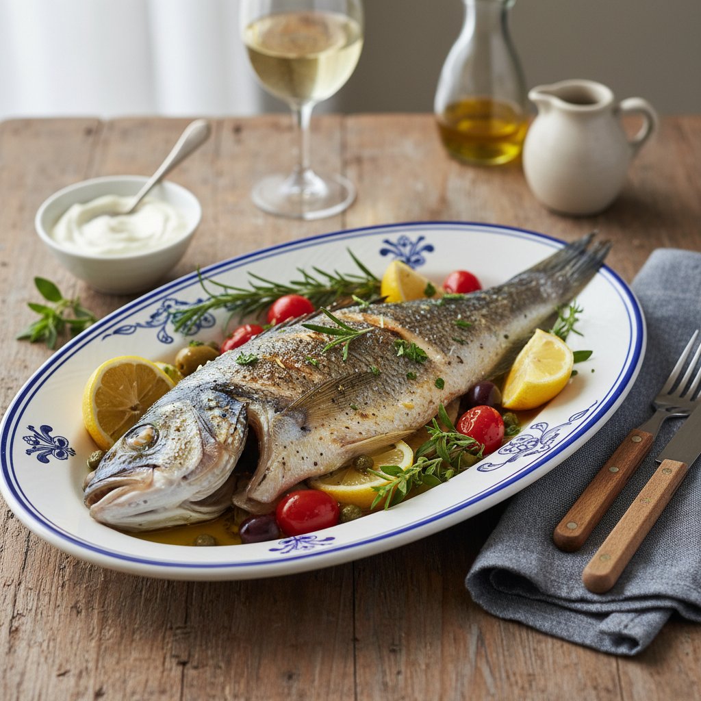 Mediterranean Grilled Fish with Lemon and Herbs