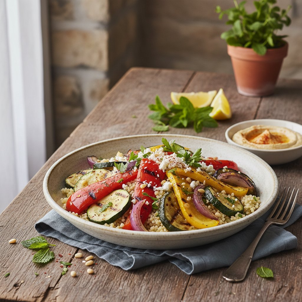 Mediterranean Grilled Vegetable and Couscous Salad