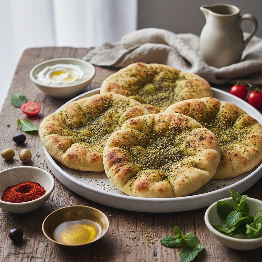 Mediterranean Pita Bread with Za'atar